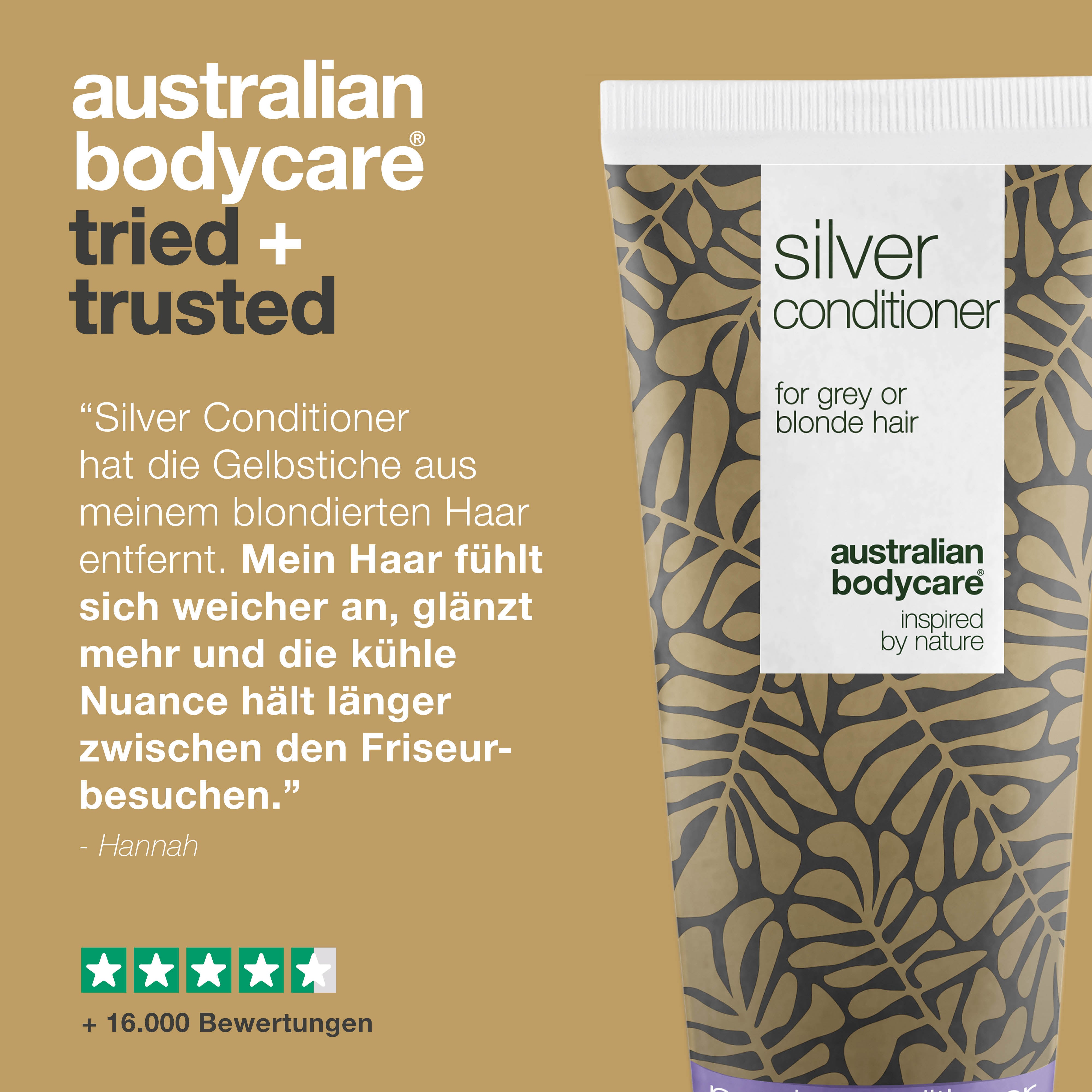 Silver Conditioner für graues und blondes Haar – Anti-Gelb — Conditioner mit violetten Pigmenten entfernt Gelbstiche aus grauem und blondem Haar. Verstärkt kühle Töne und sorgt für Glanz.