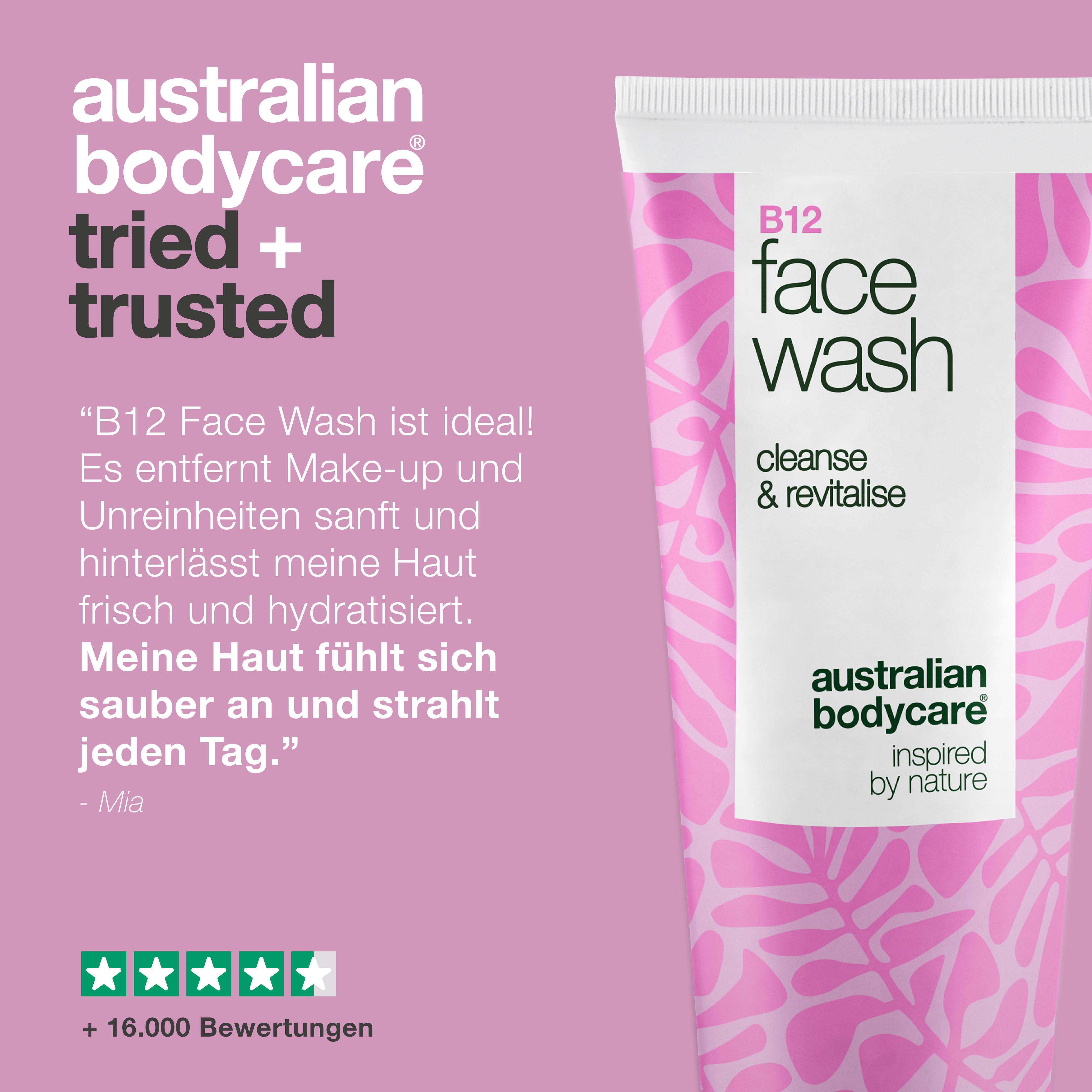 B12 Face Wash – Täglicher Reiniger gegen Schmutz und Unreinheiten — Effektiver B12-Gesichtsreiniger, der Make-up und Unreinheiten entfernt. Für eine saubere, natürlich strahlende Haut.