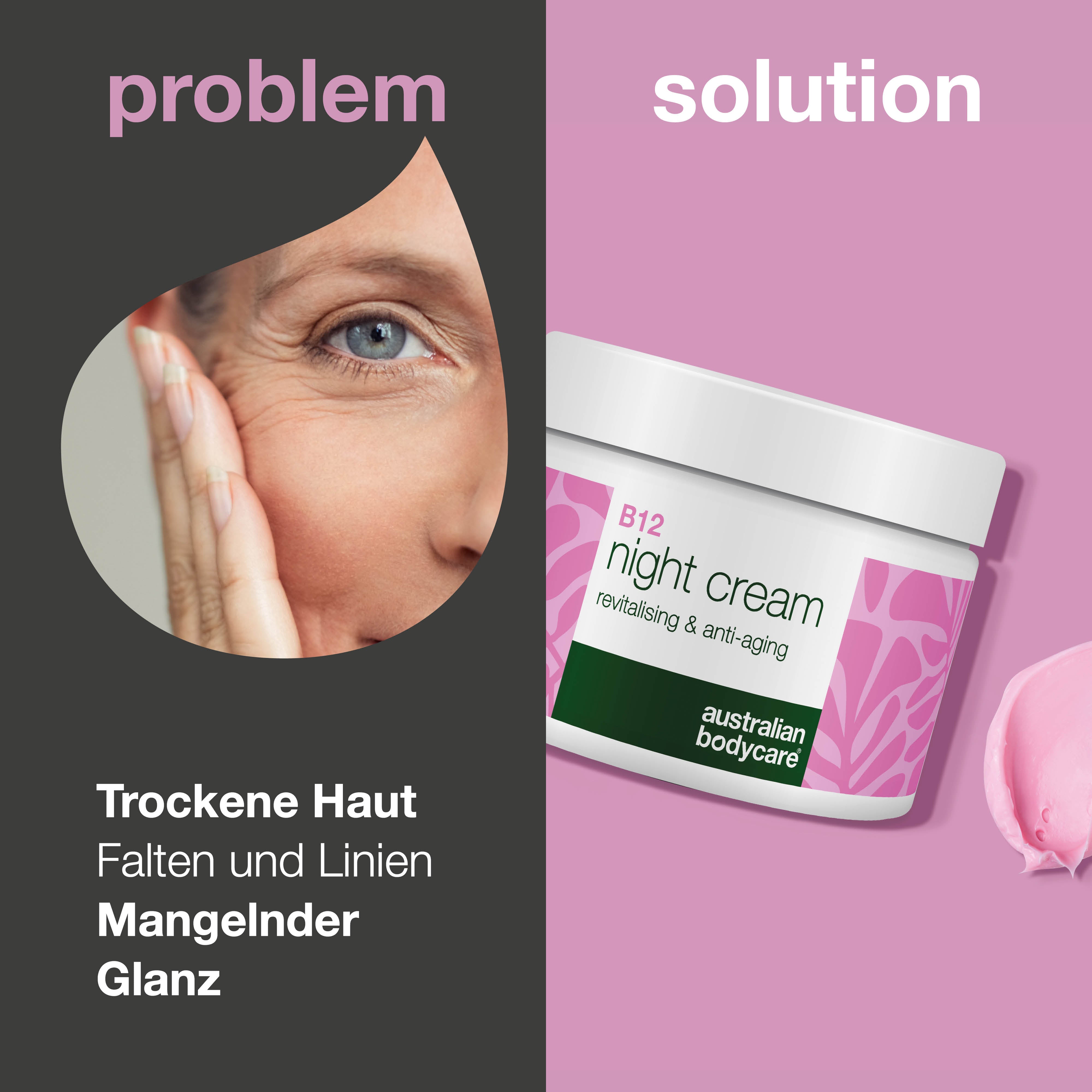 B12 Nachtcreme – Anti-Aging Pflege für Strahlende Haut — B12 Nachtcreme spendet Feuchtigkeit, strafft und verleiht natürlichen Glanz.