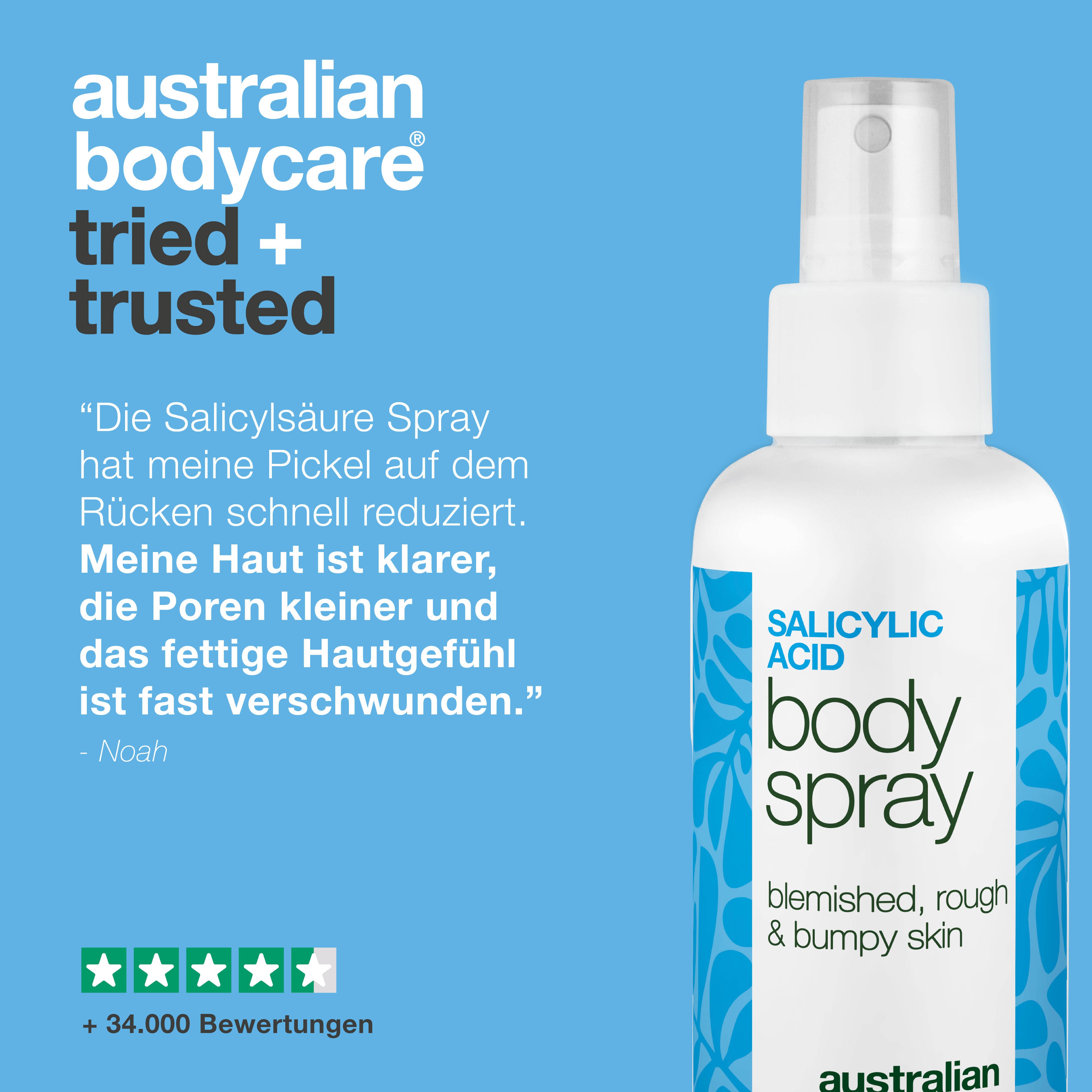 Salicylsäure-Spray gegen Pickel und verstopfte Poren — Spray gegen Pickel und unreine Haut. Mit 2 % Salicylsäure und Glykolsäure zur porentiefen Reinigung und glatterer Haut.