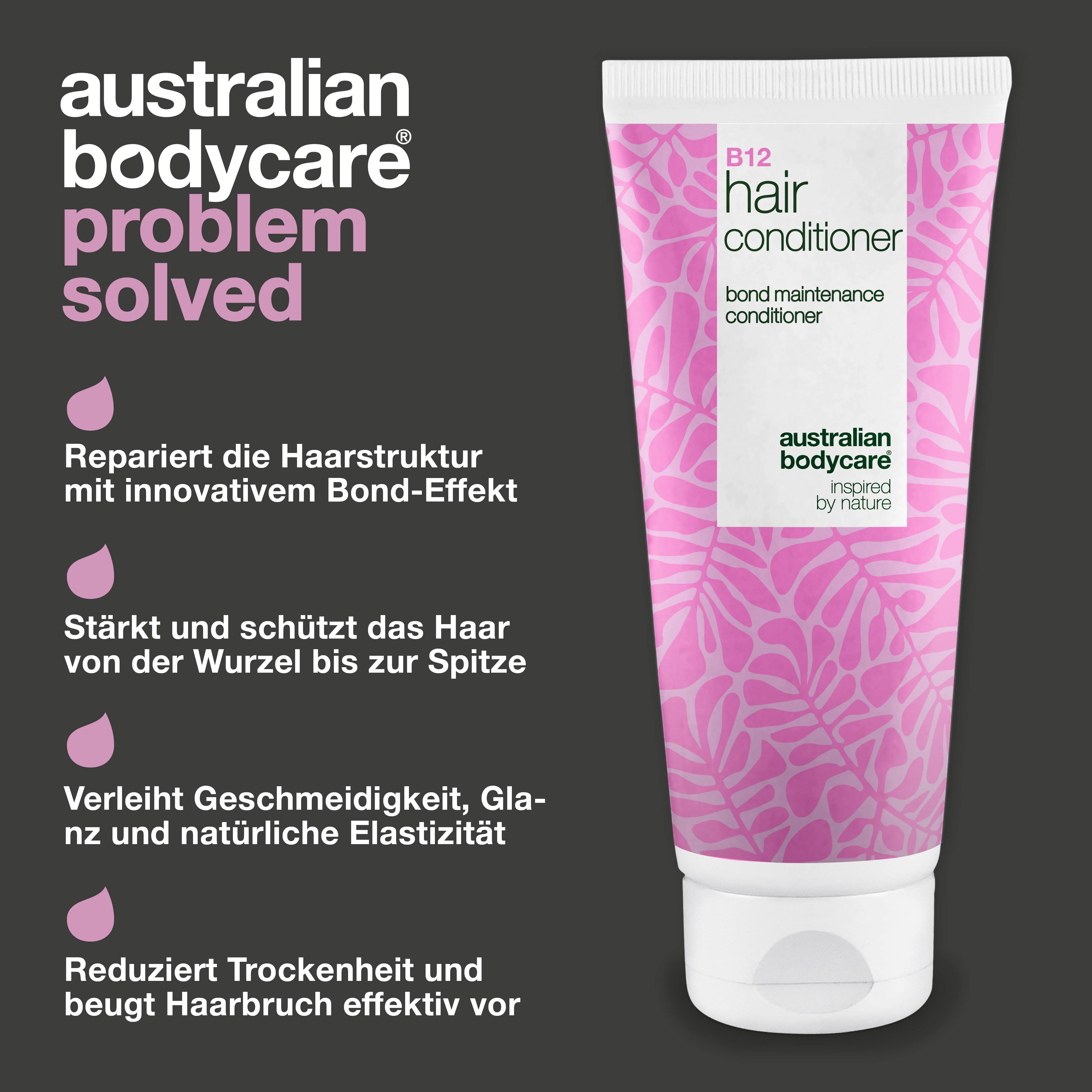 Vitamin B12 Haarspülung mit Bond-Effekt – stärkt und repariert trockenes, geschädigtes Haar.