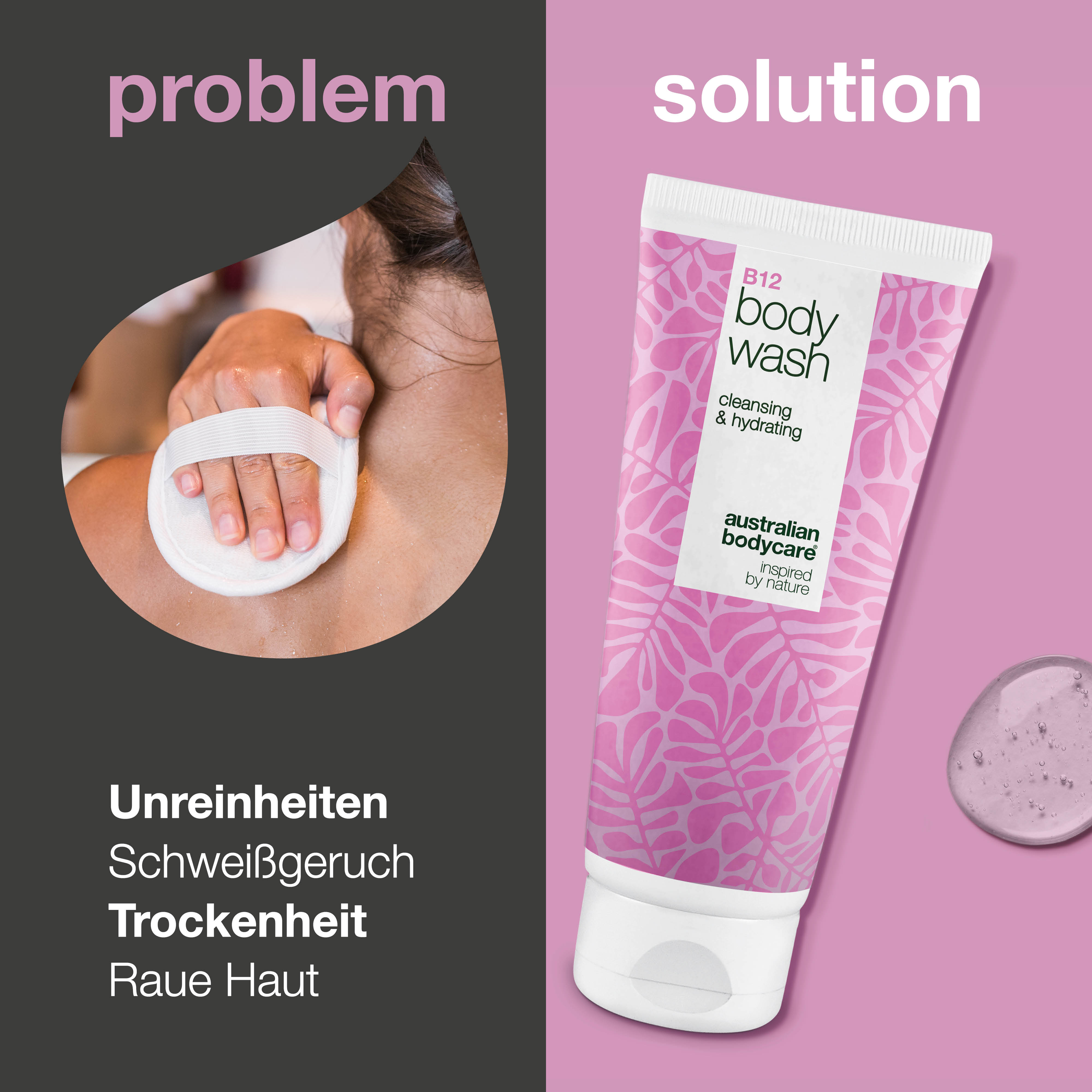 Body Wash mit B12 – Tägliche Feuchtigkeit und Pflege — B12 Body Wash – tägliche Pflege für Reinigung und intensive Feuchtigkeit.