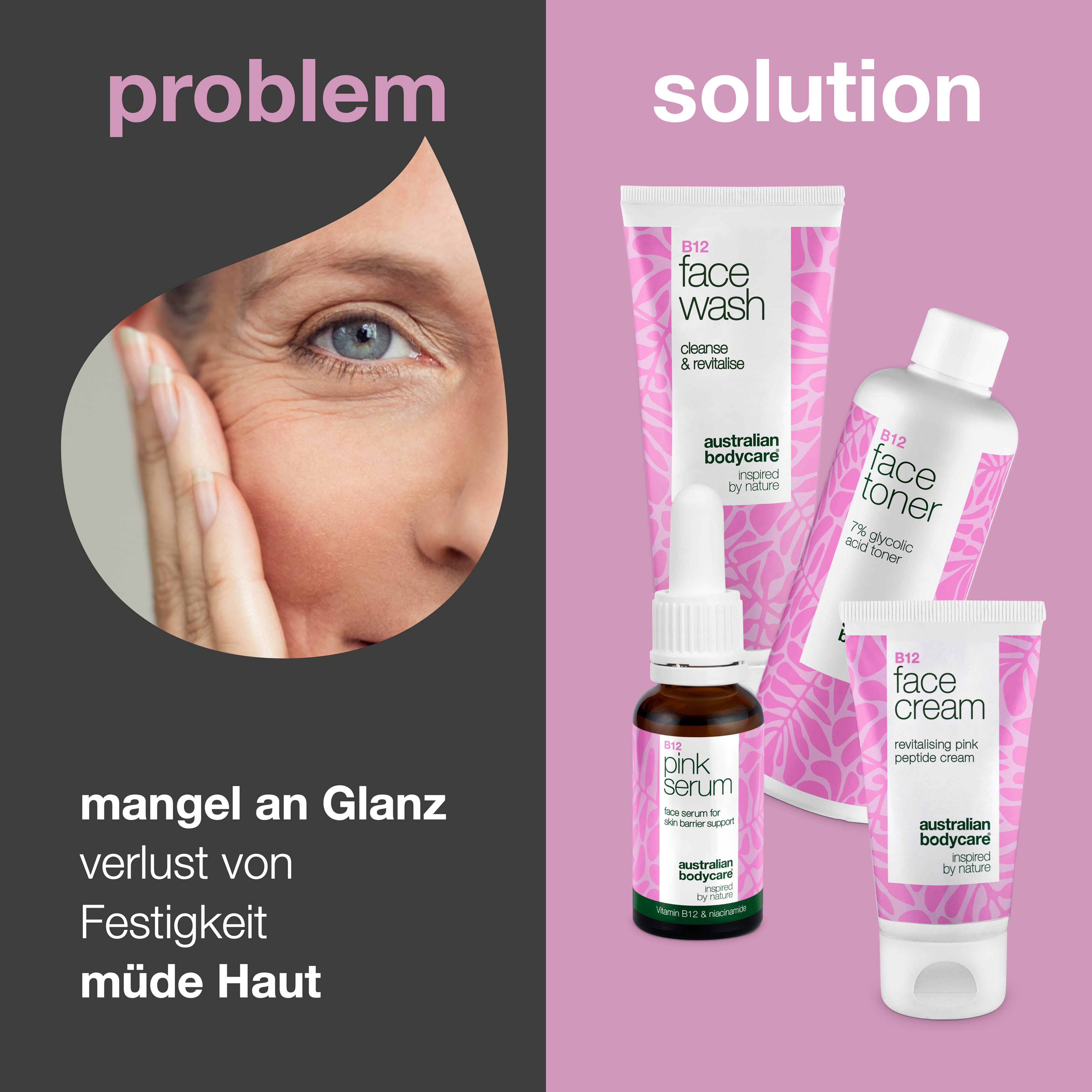Komplettes B12-Pflegeset – Revitalisierung für reife Haut — Revitalisieren Sie Ihre Haut in den Wechseljahren mit unserem B12-Set, das Feuchtigkeit und Elastizität zurückgibt.