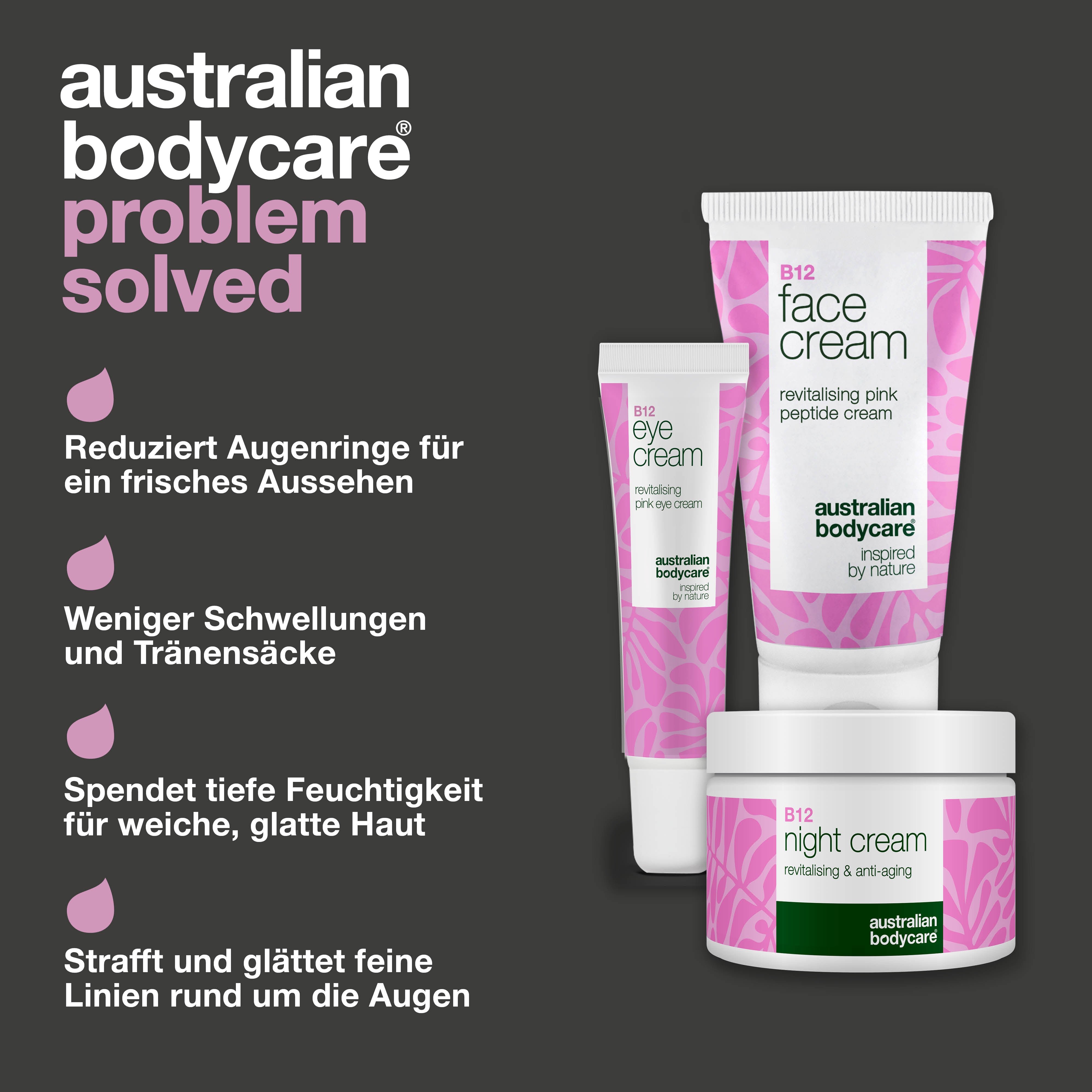 B12-Pflegeset gegen Augenringe und Schwellungen — Effektives B12-Set gegen Augenringe. Pflegt und hydratisiert die empfindliche Augenpartie.