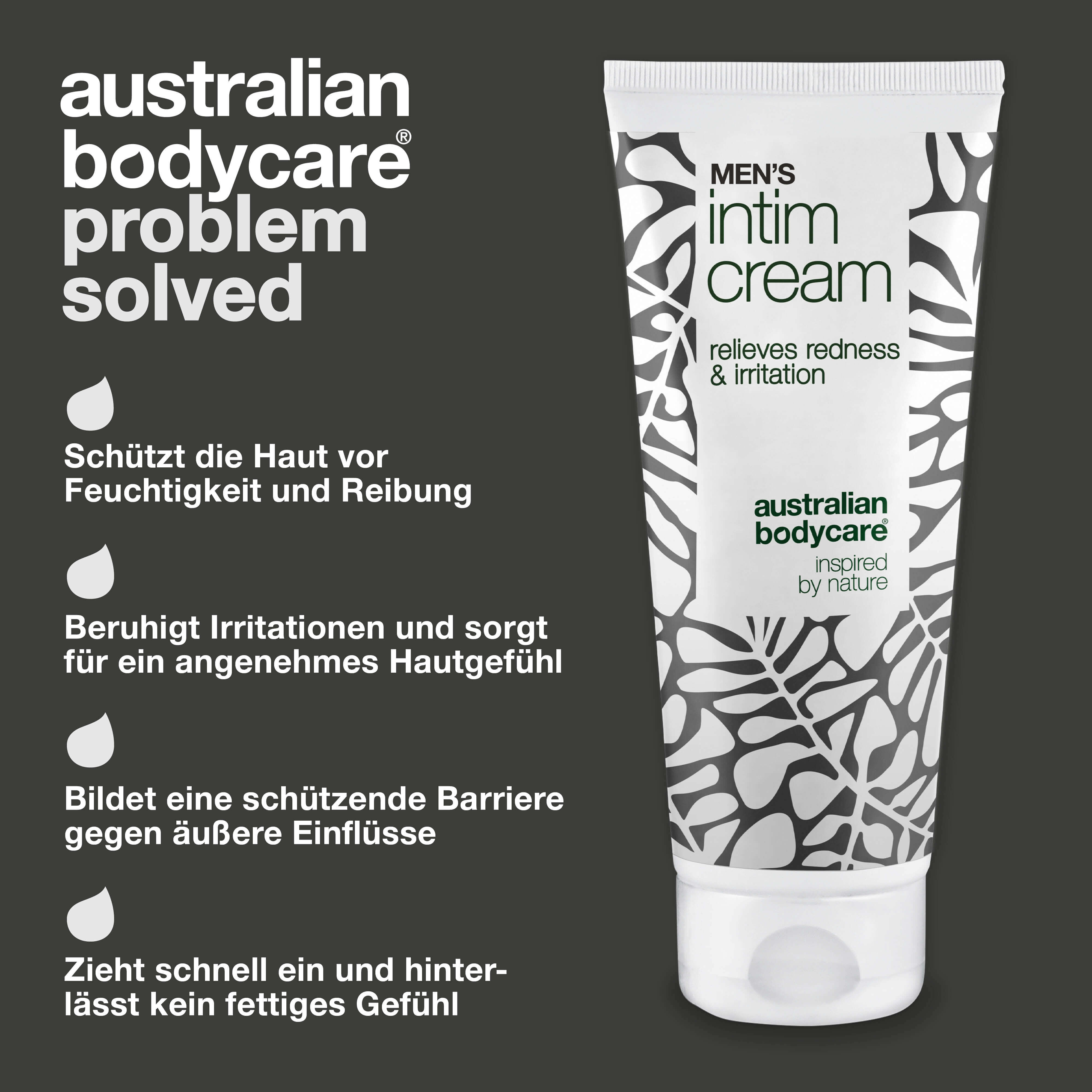 Intimcreme für Männer – lindert Juckreiz und Reibung — Intimcreme für Männer schützt vor Rötungen und Irritationen. Mit Sheabutter, Bienenwachs und Zink für optimalen Schutz und Pflege.