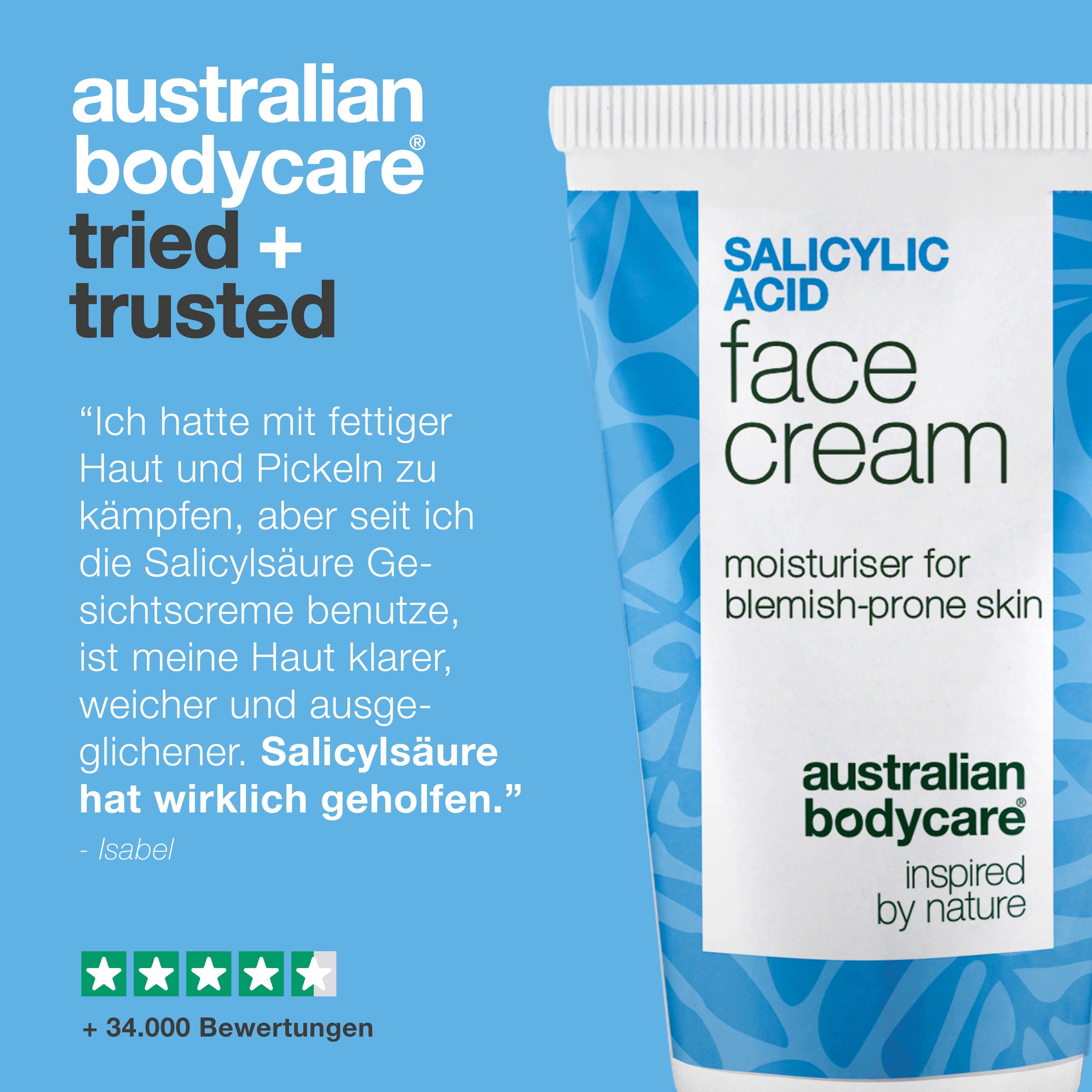 Gesichtscreme mit Salicylsäure gegen Pickel und Mitesser – klärt Poren und reduziert fettige Haut