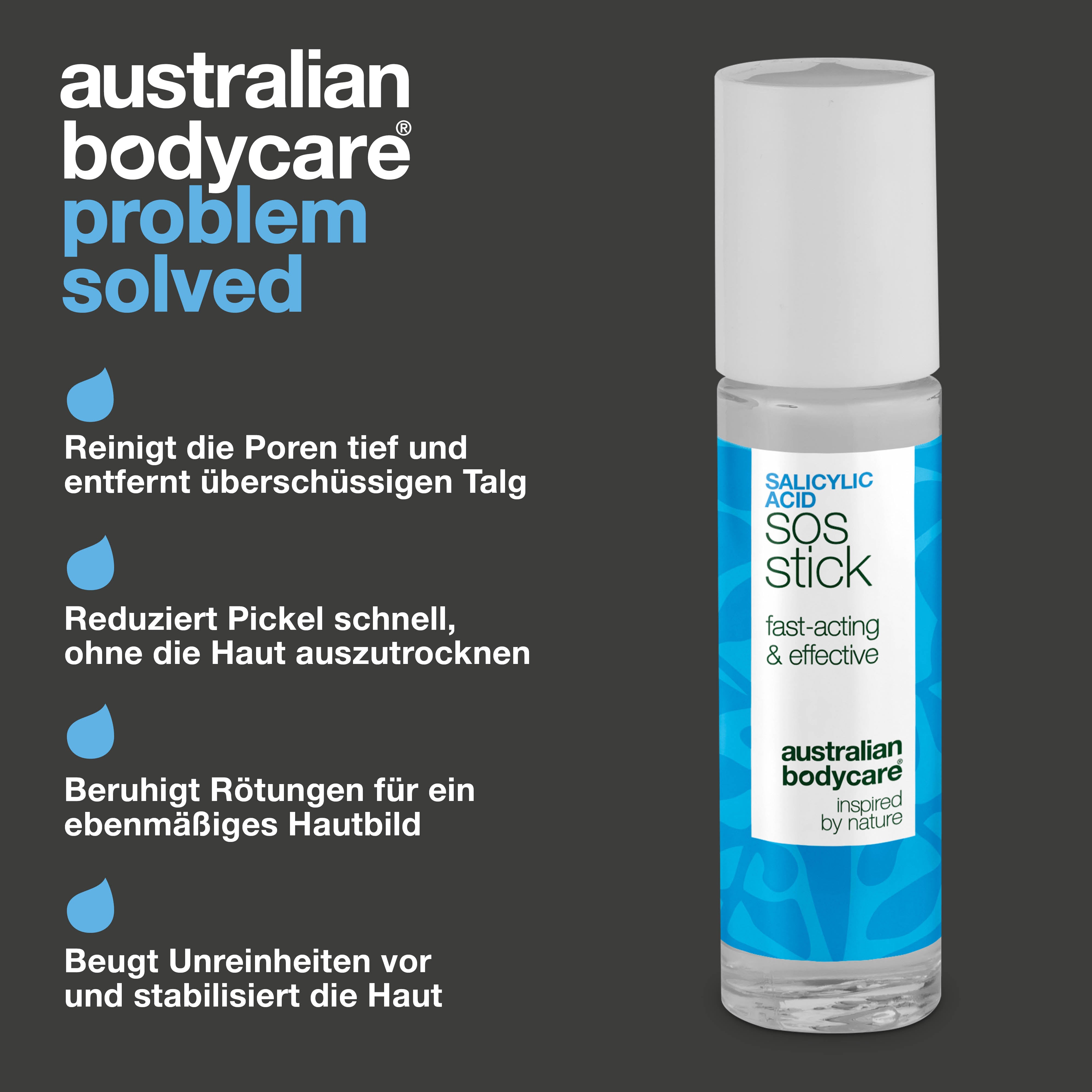 Salicylsäure SOS Stick gegen Pickel und Rötungen – klärt Poren und beruhigt die Haut effektiv