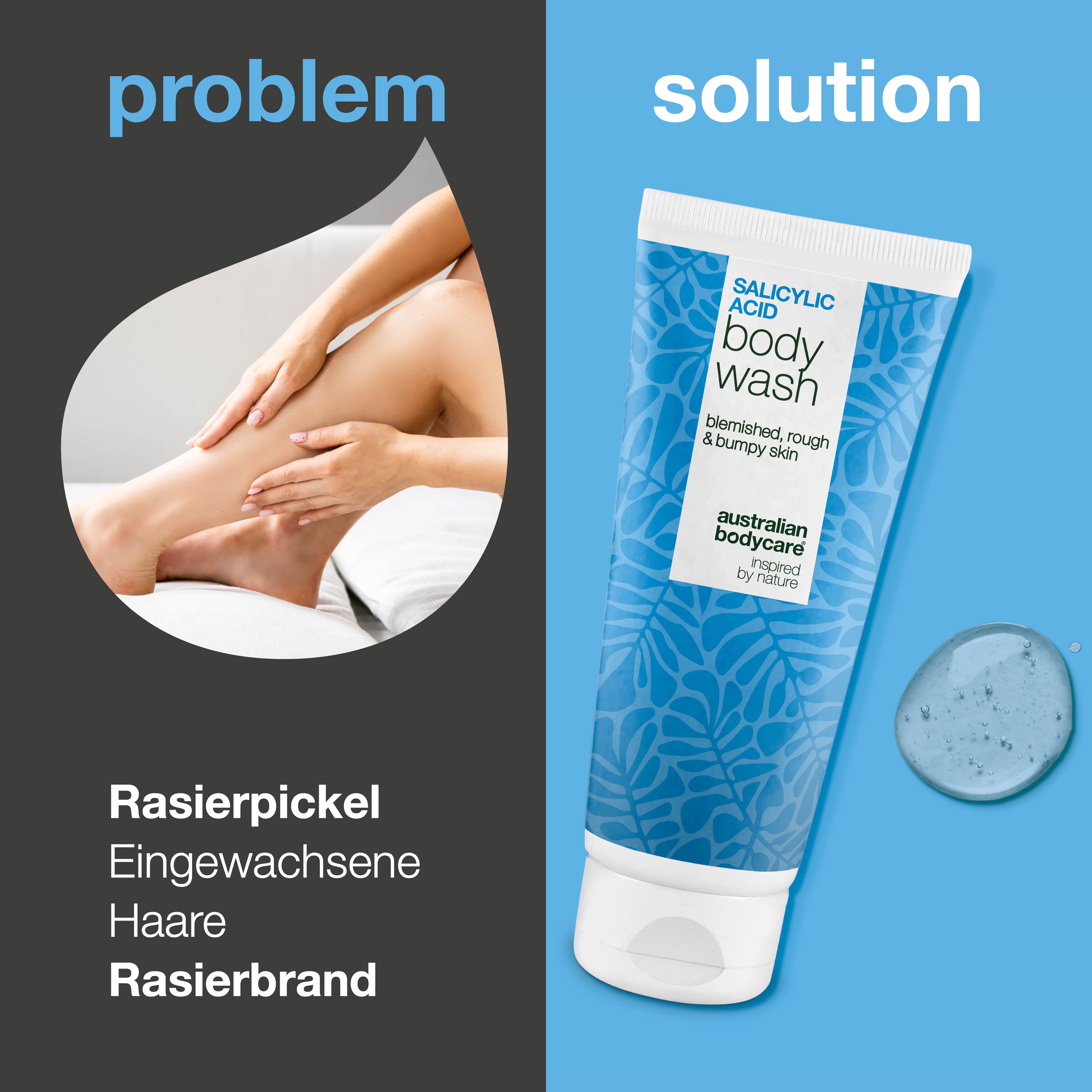 Salicylsäure Shave Wash gegen Rasierpickel und eingewachsene Haare – beruhigt die Haut nach der Rasur