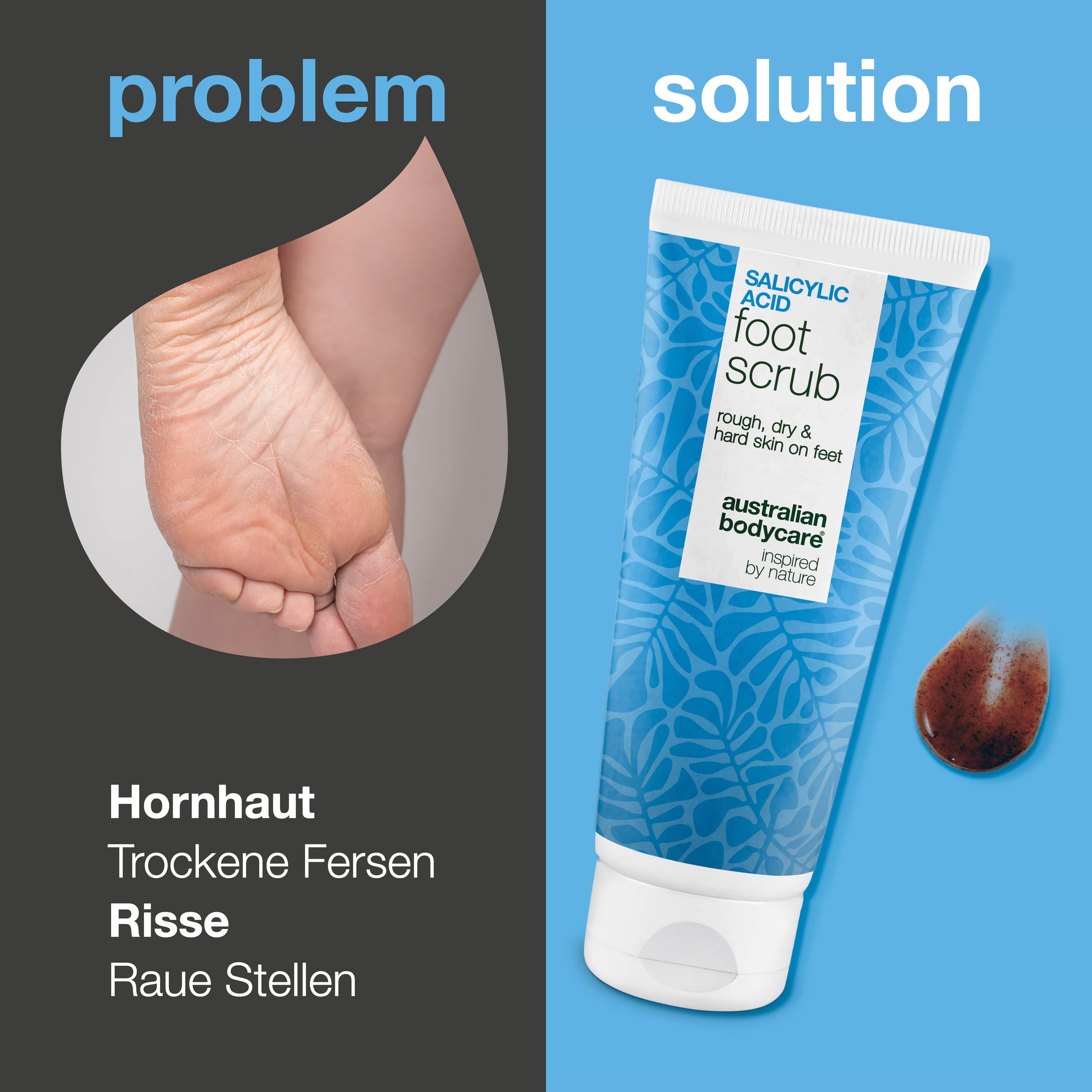 Fußpeeling mit Salicylsäure – gegen Hornhaut, raue und trockene Füße