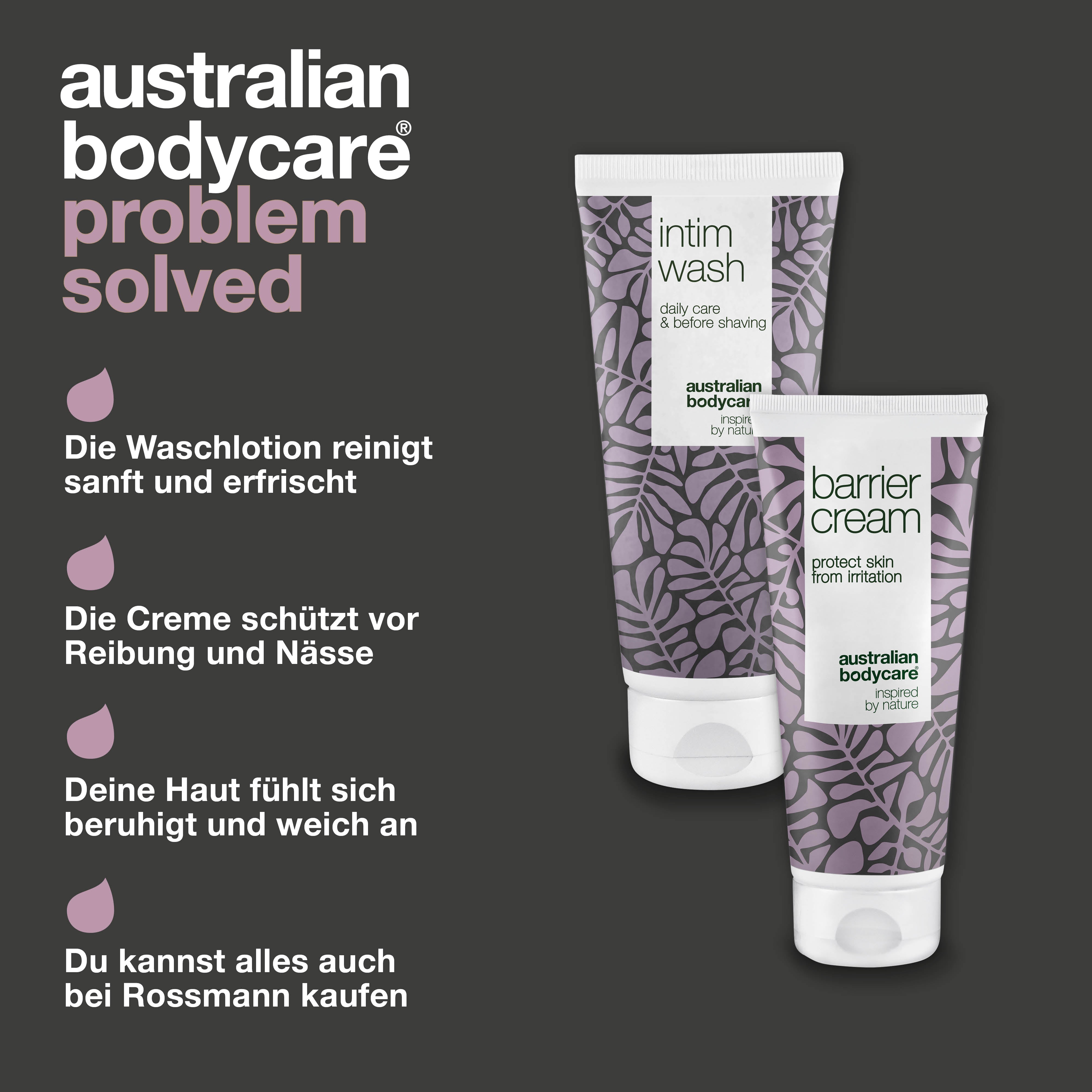 Intimpflege-Set mit Intimwaschlotion und Barrierecreme – lindert Juckreiz, Rötungen und schützt vor Reibung