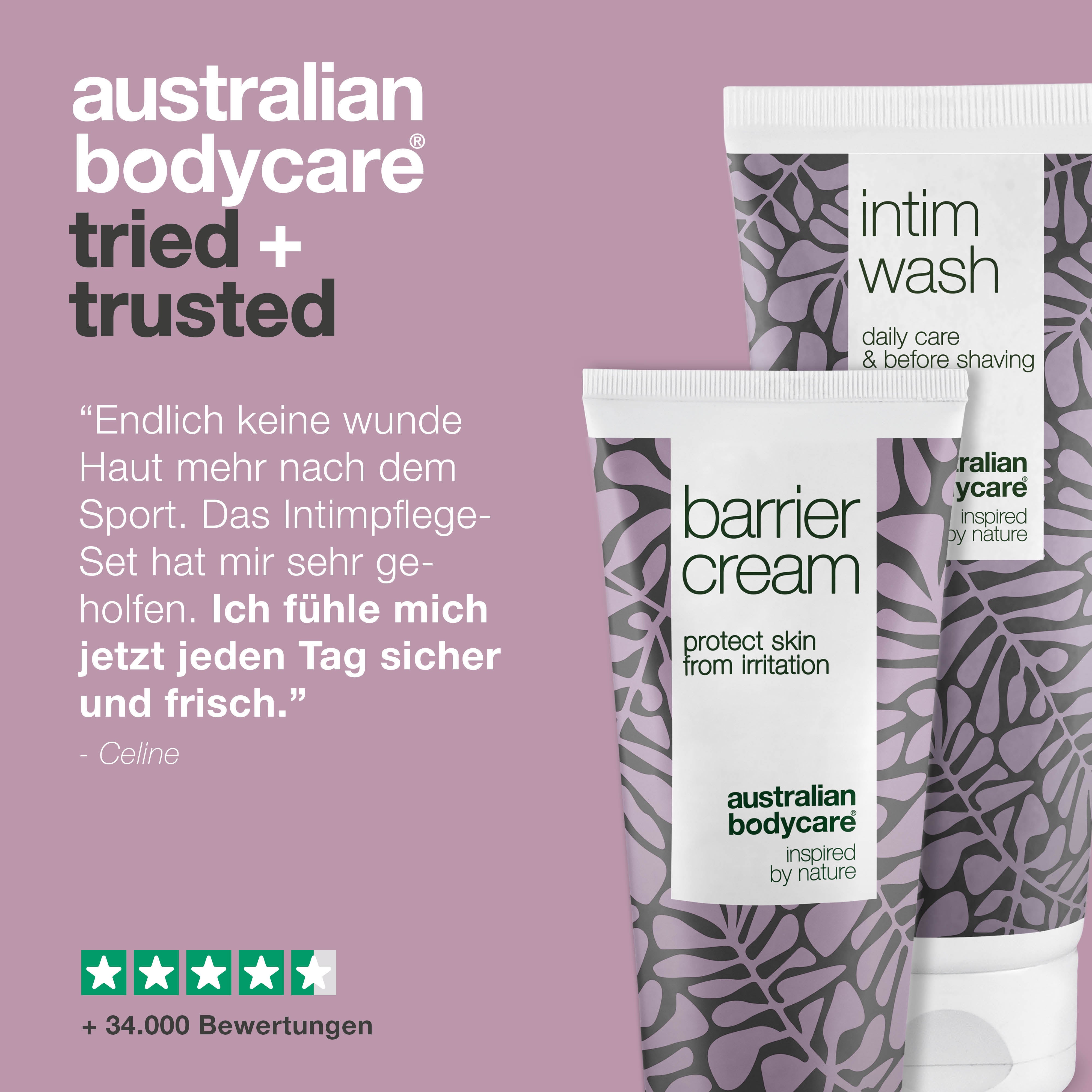 Intimpflege-Set mit Intimwaschlotion und Barrierecreme – lindert Juckreiz, Rötungen und schützt vor Reibung