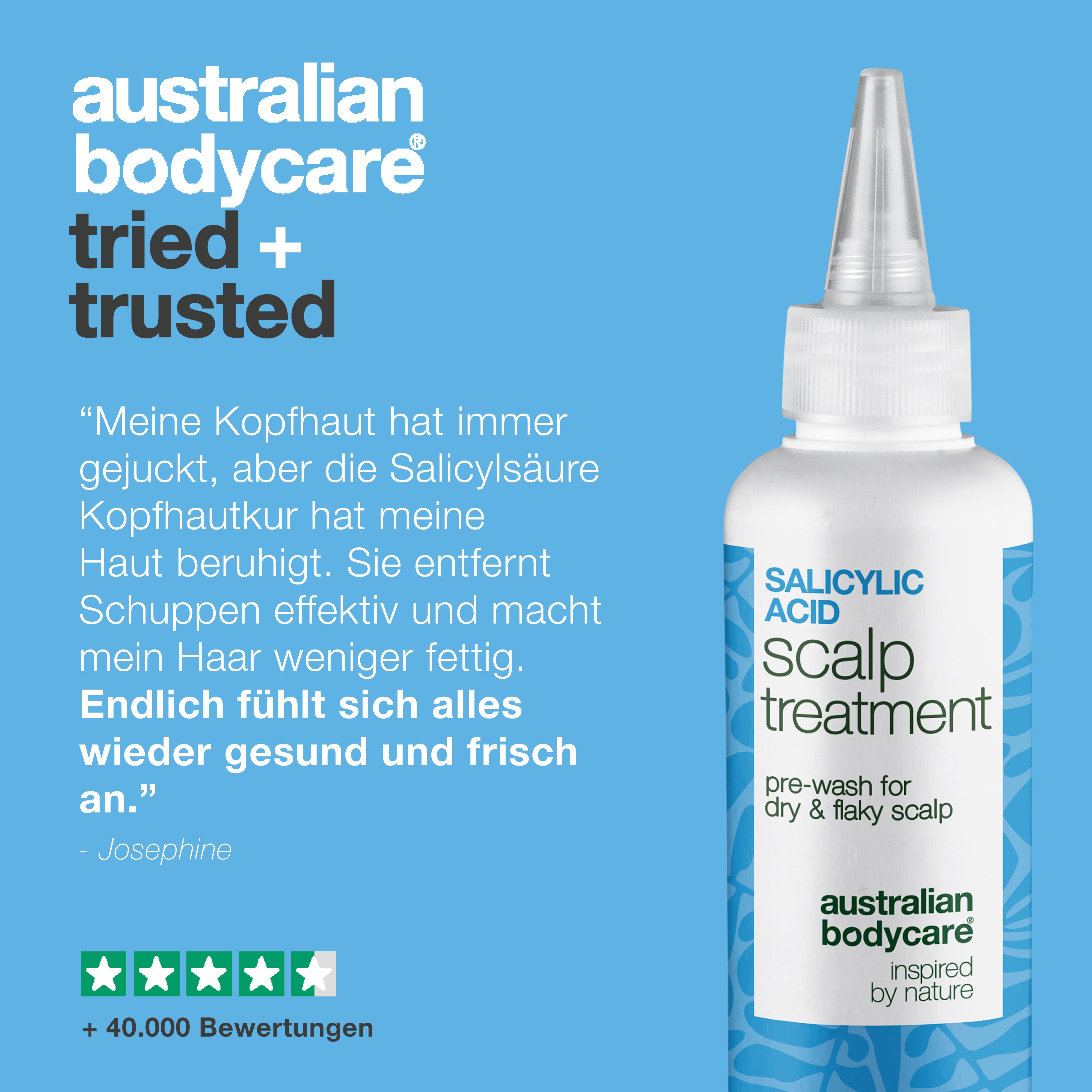 Salicylsäure Kopfhautpeeling gegen Schuppen und Juckreiz — Salicylsäure Kopfhautpeelling lindert Juckreiz, Schuppen und Fett. Vor der Wäsche anwenden für tiefe Exfoliation mit aktiver Salicylsäure.