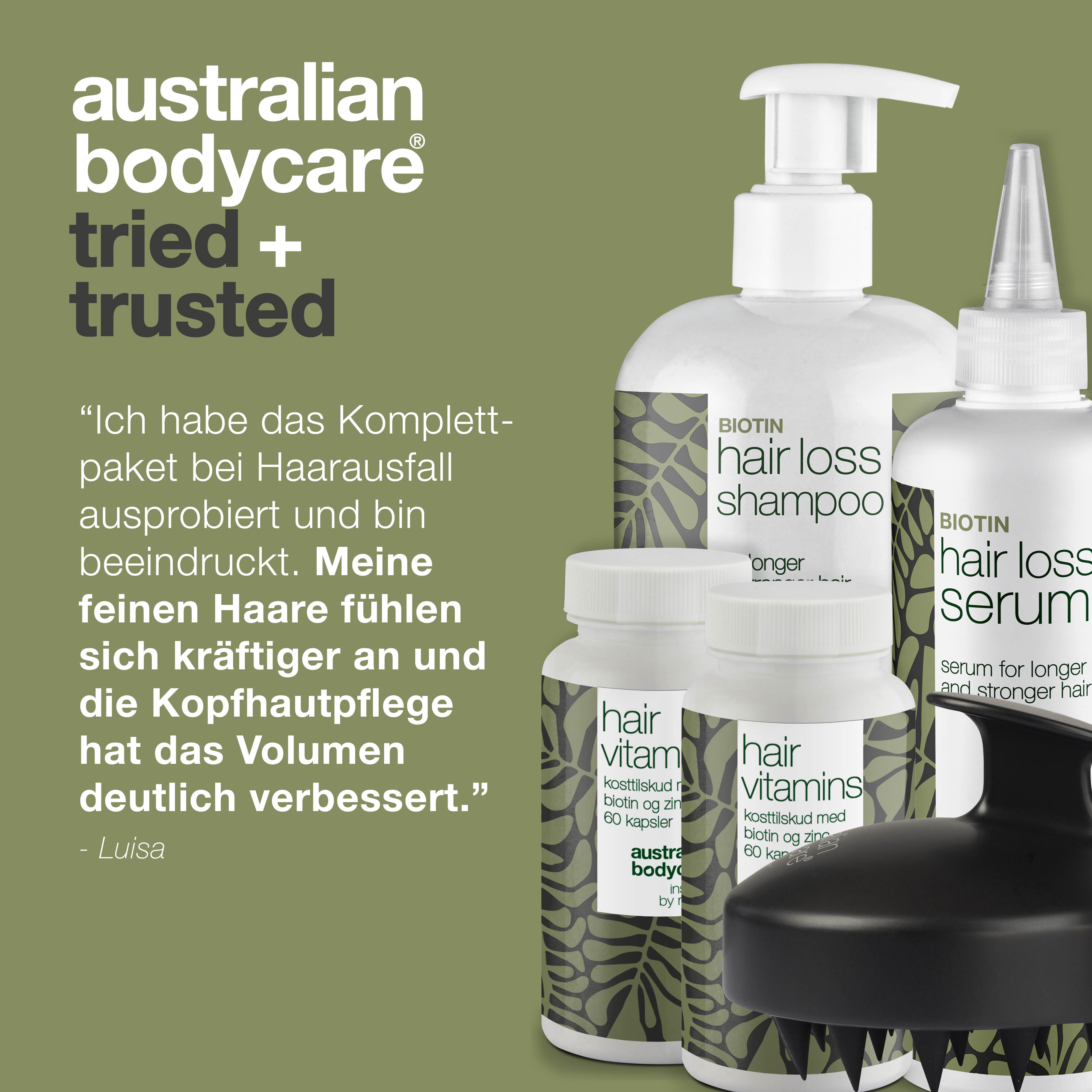 Komplettpaket gegen Haarausfall & feines Haar mit XL Produkten — 5 Produkte für die tägliche Pflege bei Haarausfall, feinem und dünnem Haar