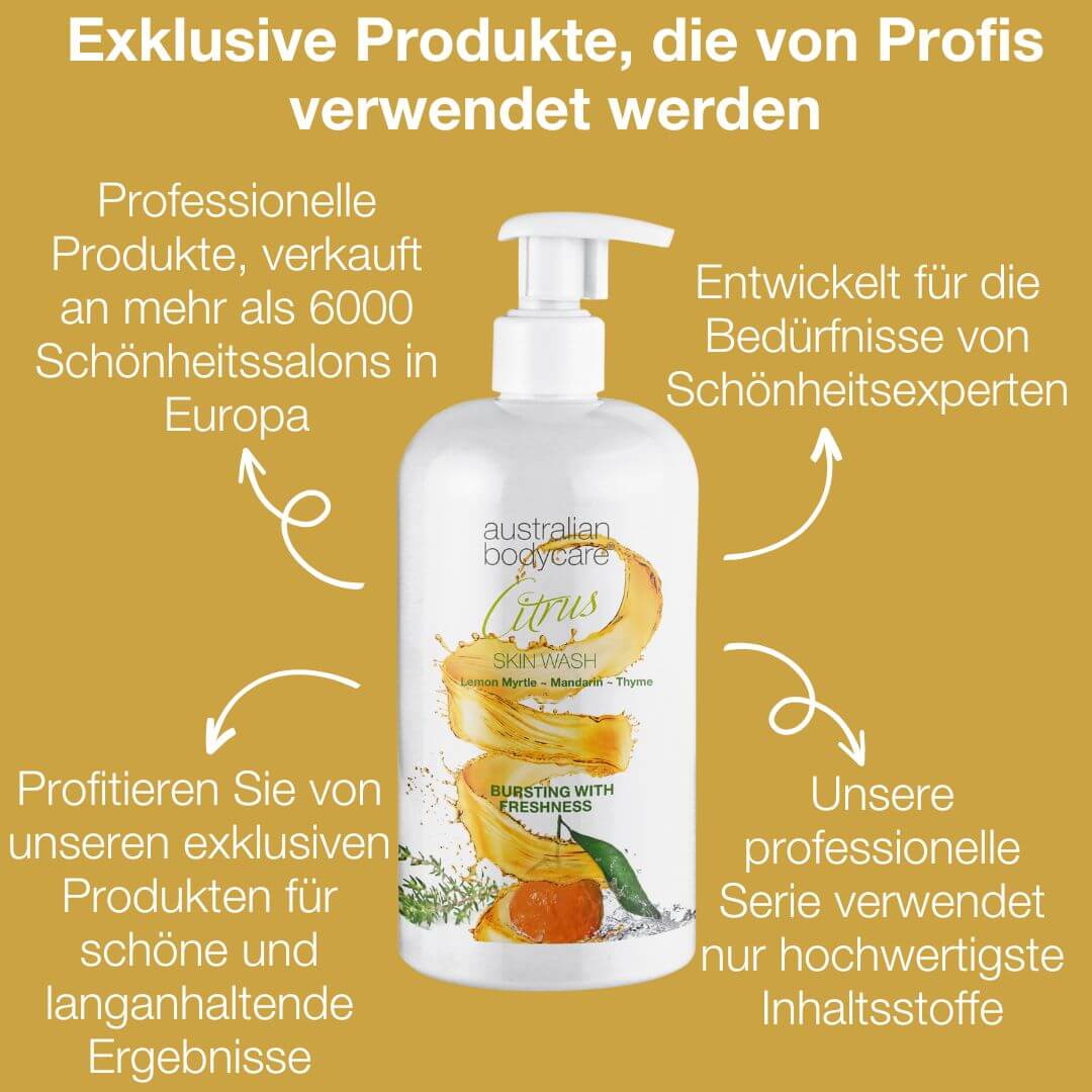 Professionelle Citrus Skin Wash - Professionelles Duschbad mit Teebaumöl und Zitrus für den täglichen Gebrauch