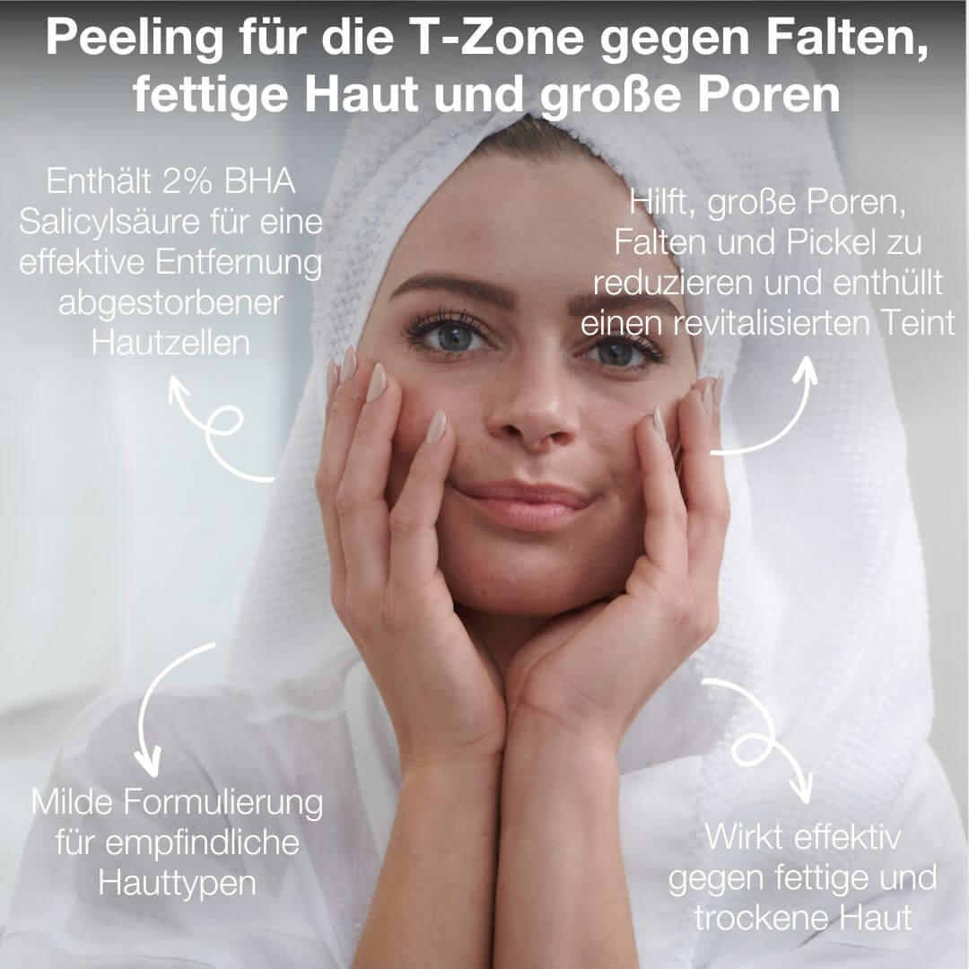 BHA Peeling T–Zone - 2% BHA Salicylsäure entfernt abgestorbene Hautzellen aus dem Gesicht
