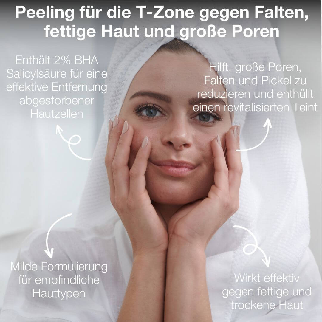 BHA Peeling T-Zone — 2% BHA Salicylsäure entfernt abgestorbene Hautzellen aus dem Gesicht