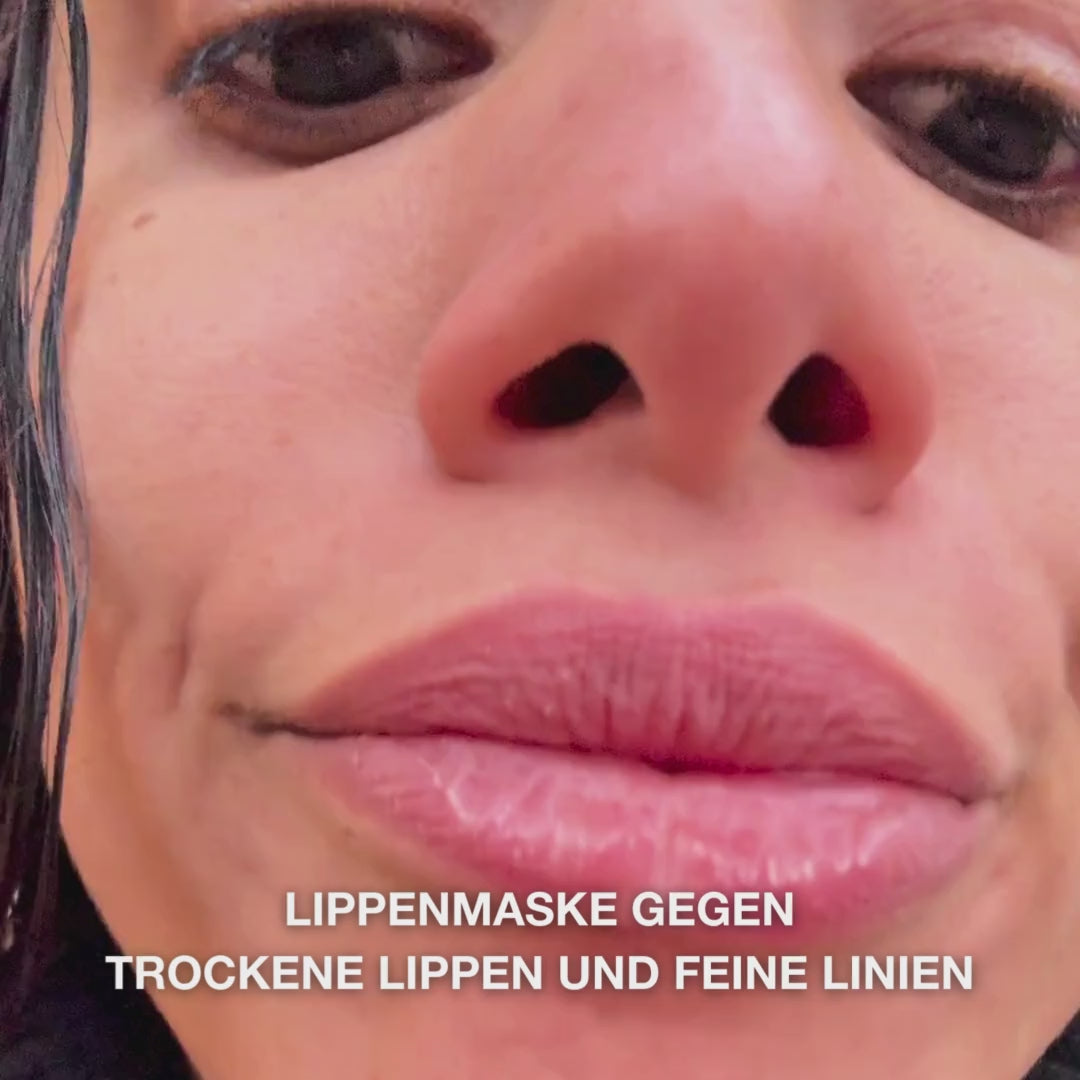 Lippenmaske bei trockenen Lippen und Fältchen – mit B12 — Lippenmaske bei trockenen, rissigen Lippen. Pflegt mit B12, Kollagen und Hyaluronsäure. Glättet und spendet Feuchtigkeit.
