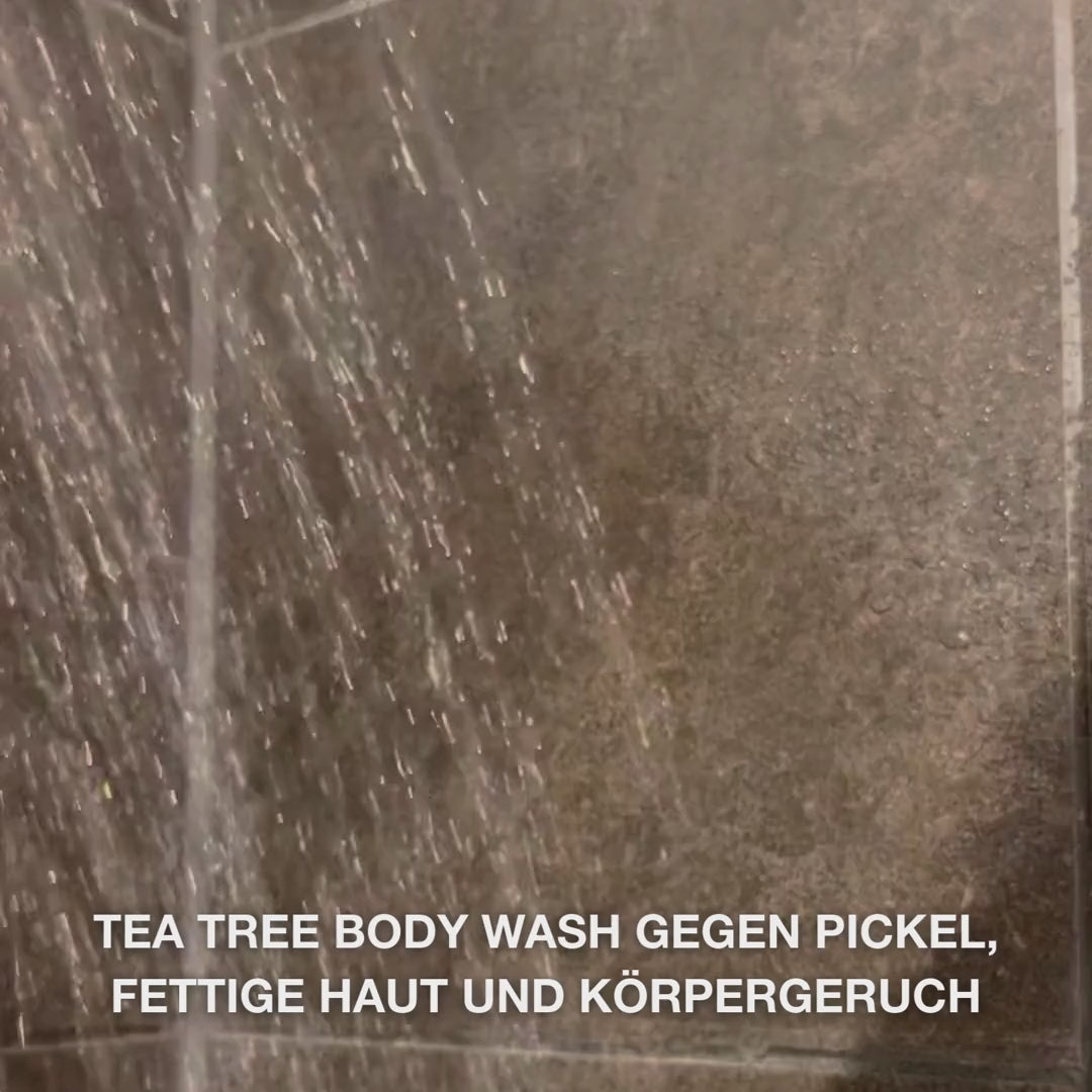 Tea Tree Körperwaschgel gegen Pickel, Körpergeruch und Juckreiz – mit Tea Tree Oil und Zink-PCA