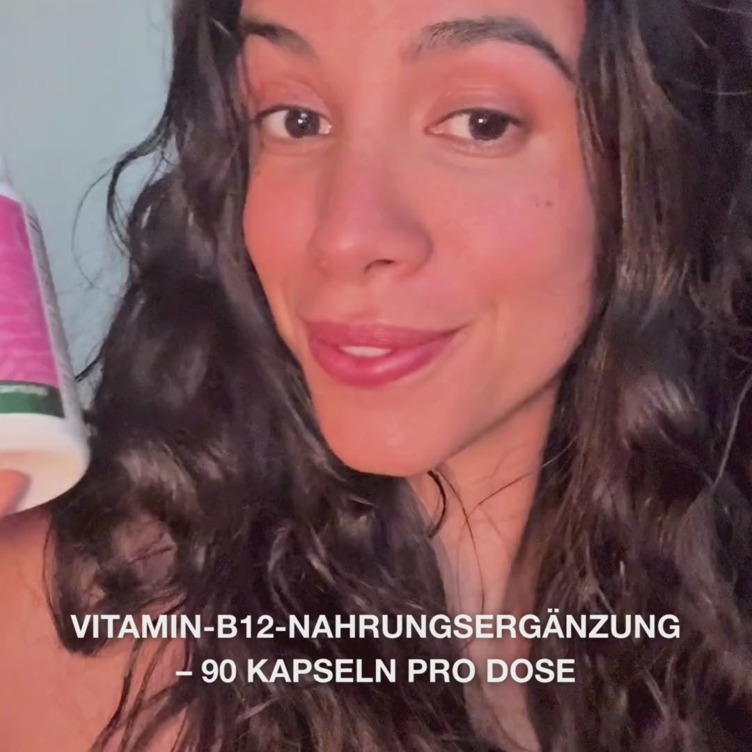 Vitamin-B12-Nahrungsergänzung – 90 vegane Kapseln à 1000 µg für Energie und Immunsystem – Australian Bodycare