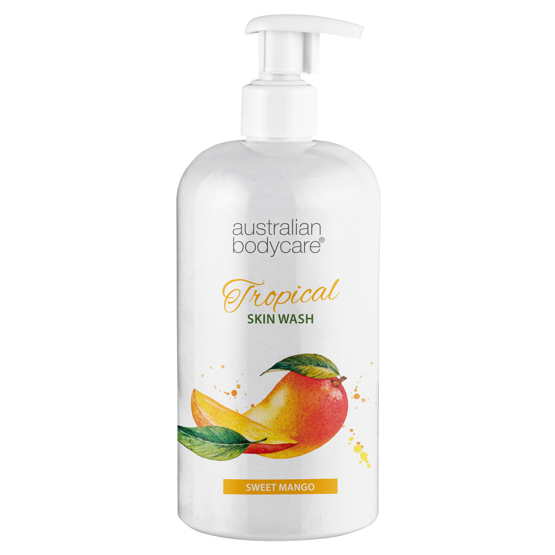 Tropical Skin Wash mit Mango - Duschgel mit Teebaumöl und Mango für eine saubere und gesunde Haut