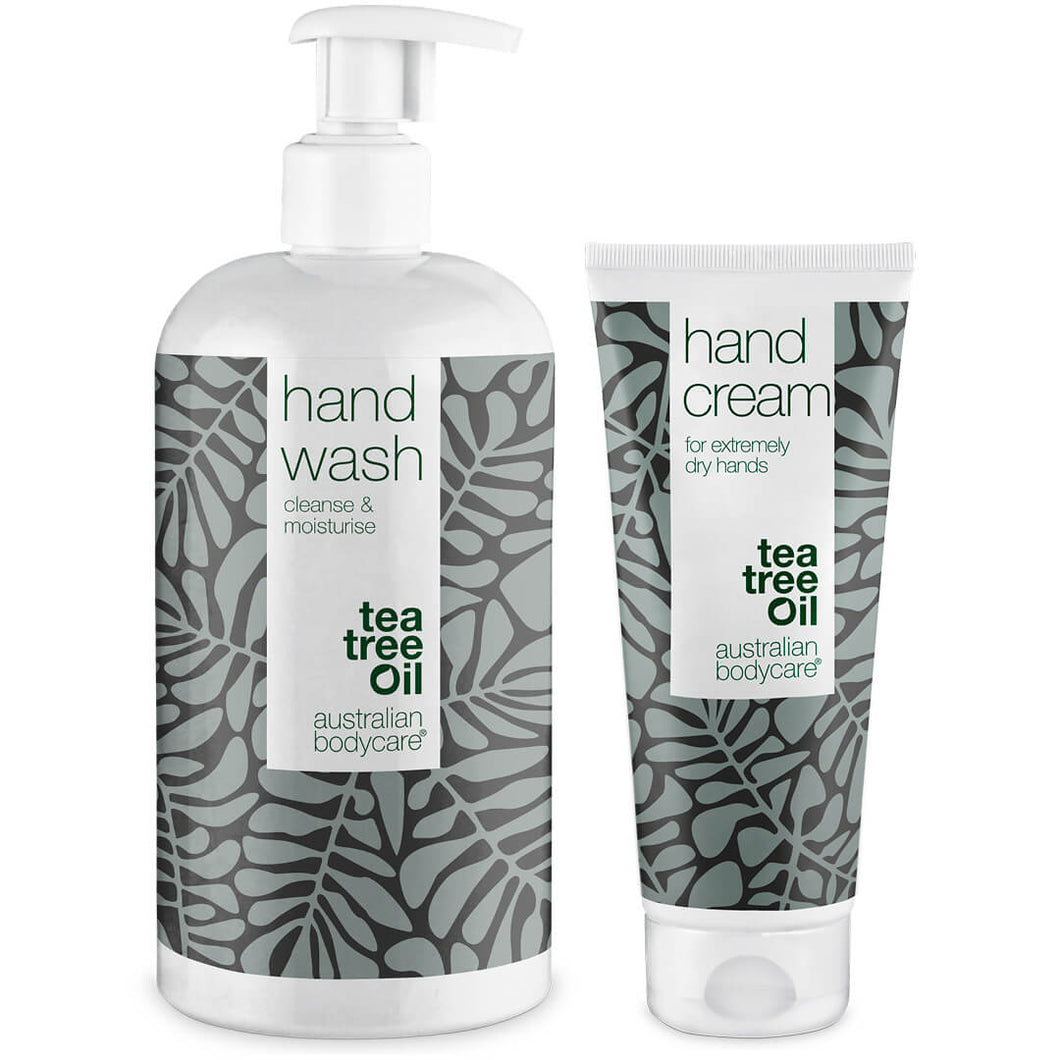 Handpflege–Paket gegen trockene, rissige und juckende Hände - Handseife und Handcreme für trockene Hände mit Rissen