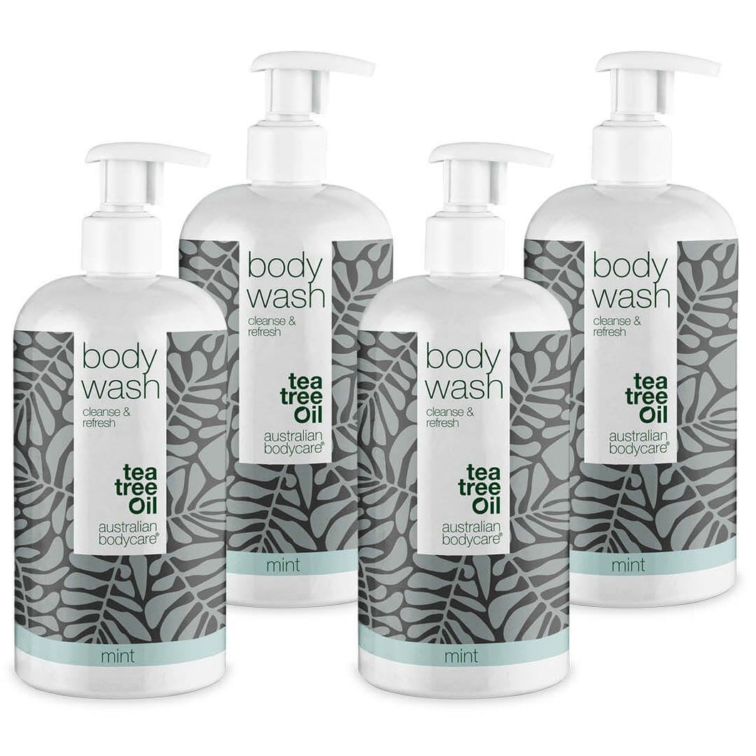 4 für 3 Teebaumöl Duschgel 500 ml Minze — Vorteilspack - Vorteilspack mit 4 Body Wash (500 ml): Teebaumöl Minze