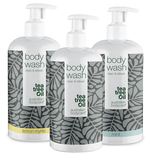 3 Body Wash — Angebotspaket - Angebotspaket mit 3 Duschgels (500 ml): Teebaumöl, Lemon Myrtle & Mint