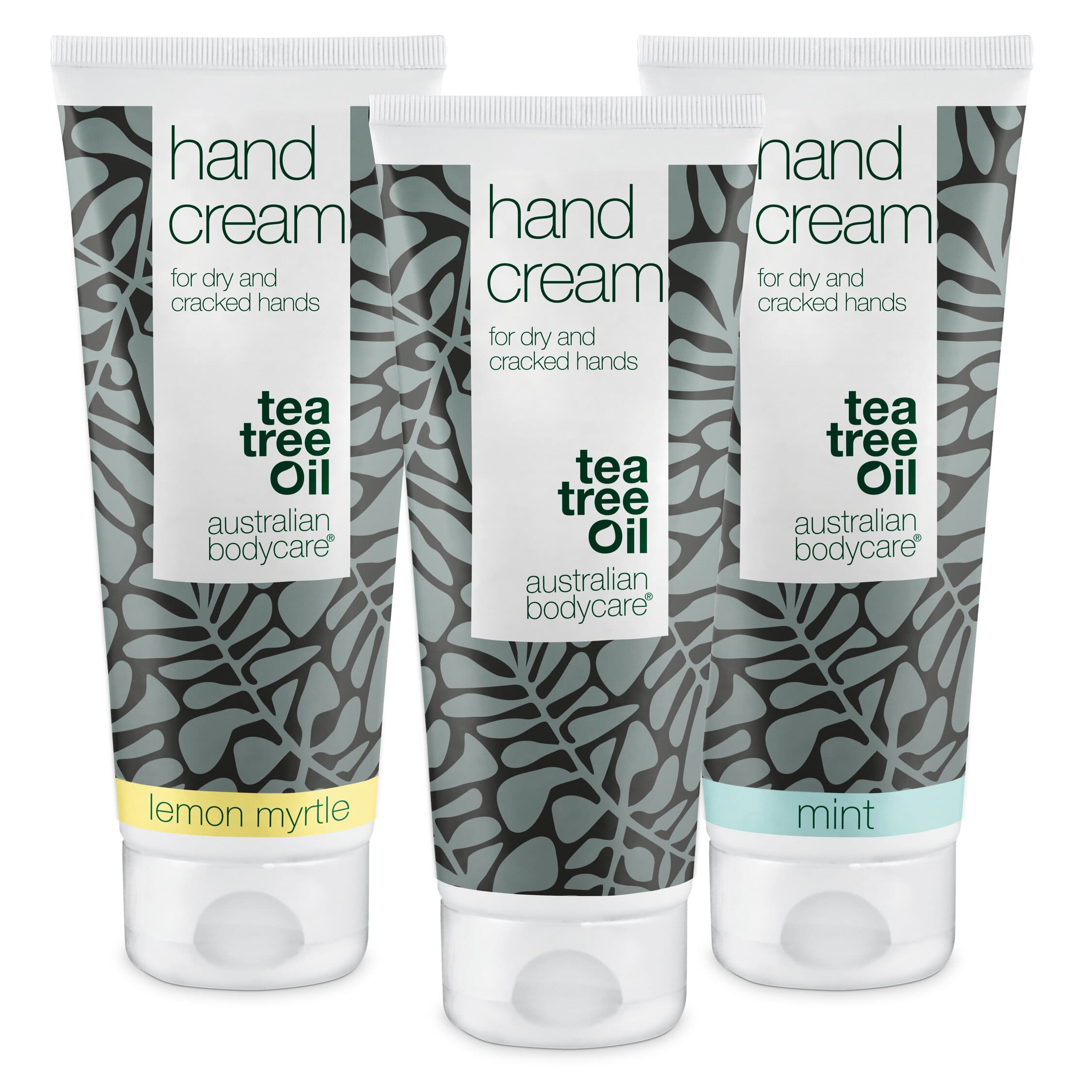 3 Hand Cream - Angebotspaket — Angebotspaket mit 3 Handcremes (100 ml): Teebaumöl, Lemon Myrtle & Mint