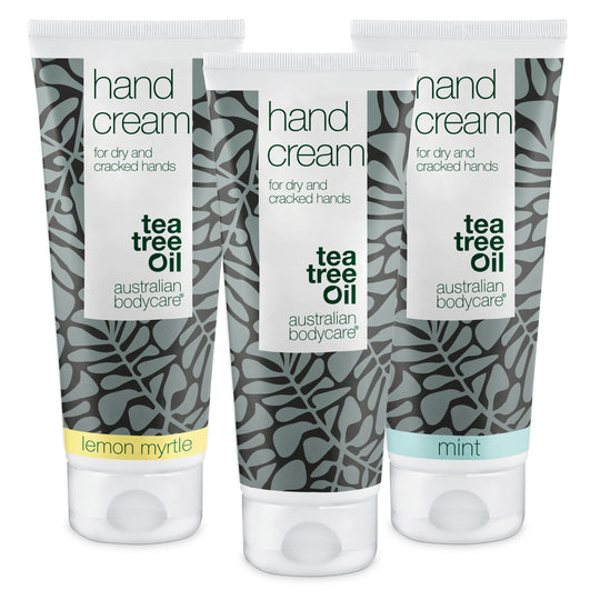 3 Hand Cream — Angebotspaket - Angebotspaket mit 3 Handcremes (100 ml): Teebaumöl, Lemon Myrtle & Mint